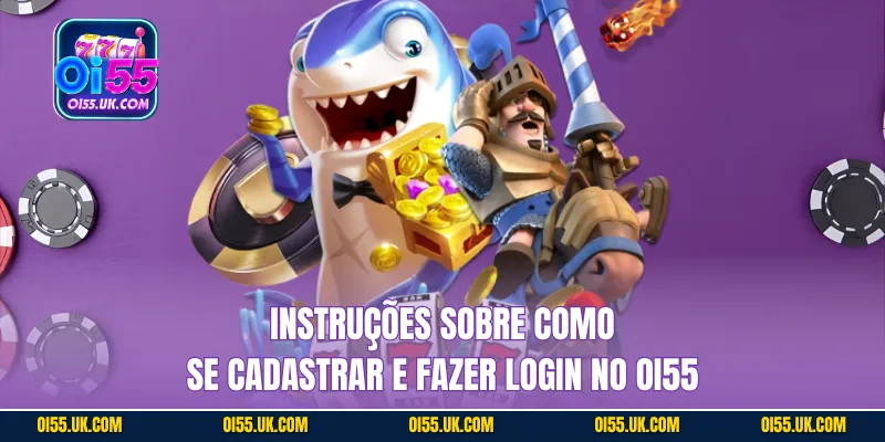 Instruções sobre como se cadastrar e fazer login no 