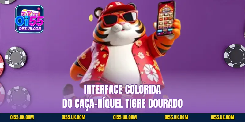 Interface colorida do caça-níquel tigre dourado