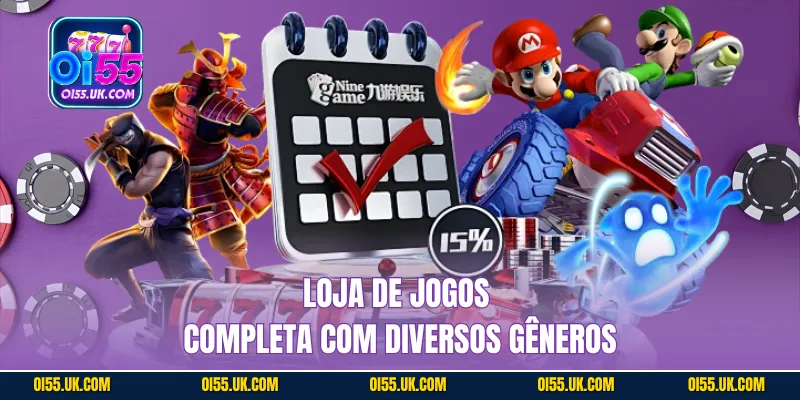 Loja de jogos completa com diversos gêneros
