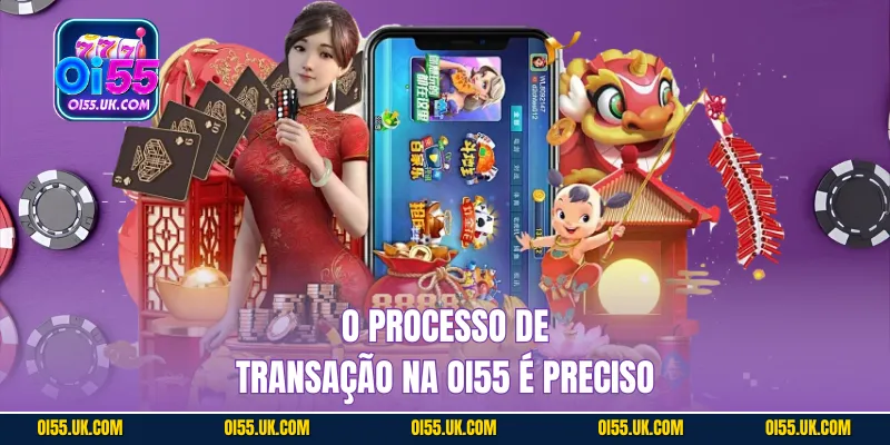 O processo de transação na Oi55 é preciso