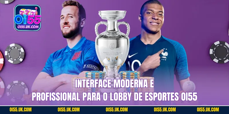 Interface moderna e profissional para o lobby de Esportes OI55